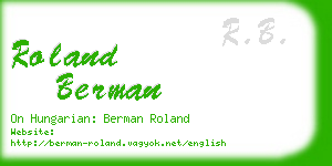 roland berman business card